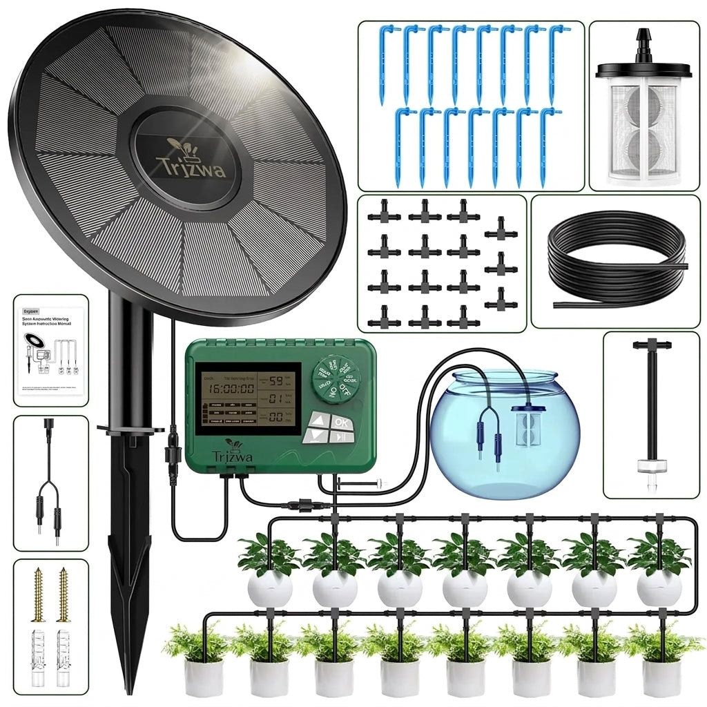 Solar Drip Irrigation System for Potted Plants
