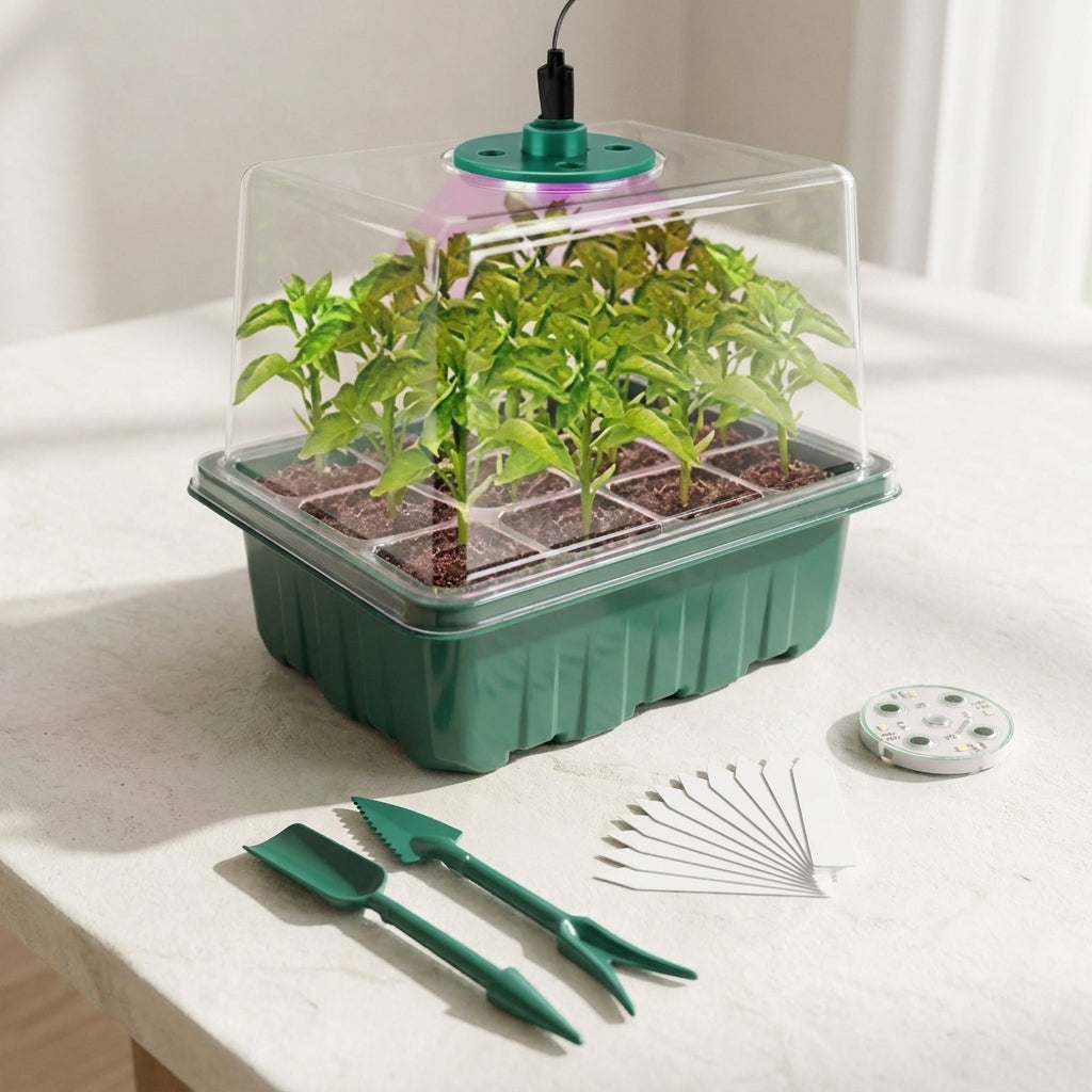 Indoor Seed Starting Kit with LED Grow Lights