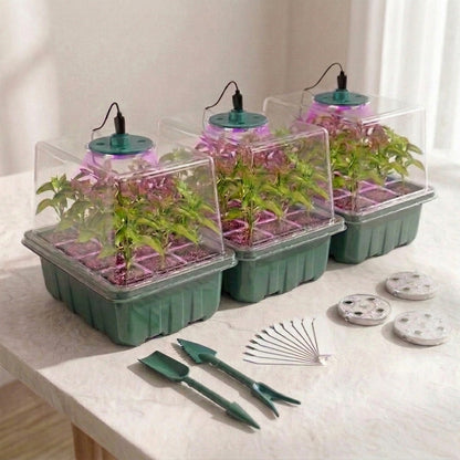 Indoor Seed Starting Kit with LED Grow Lights