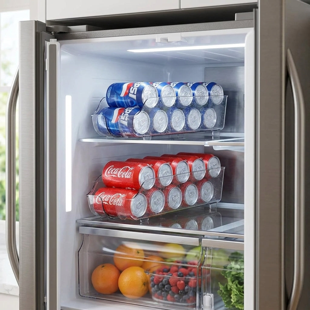 Stackable Soda Can Organizer & Dispenser