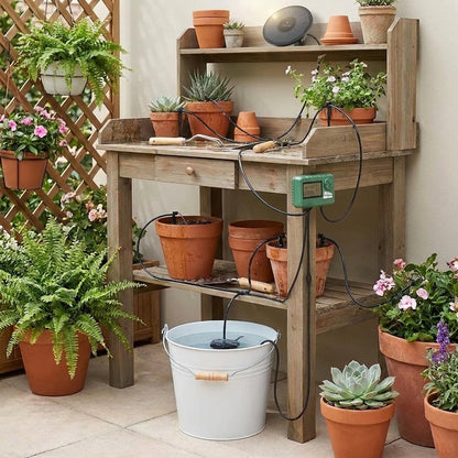 Solar Drip Irrigation System for Potted Plants